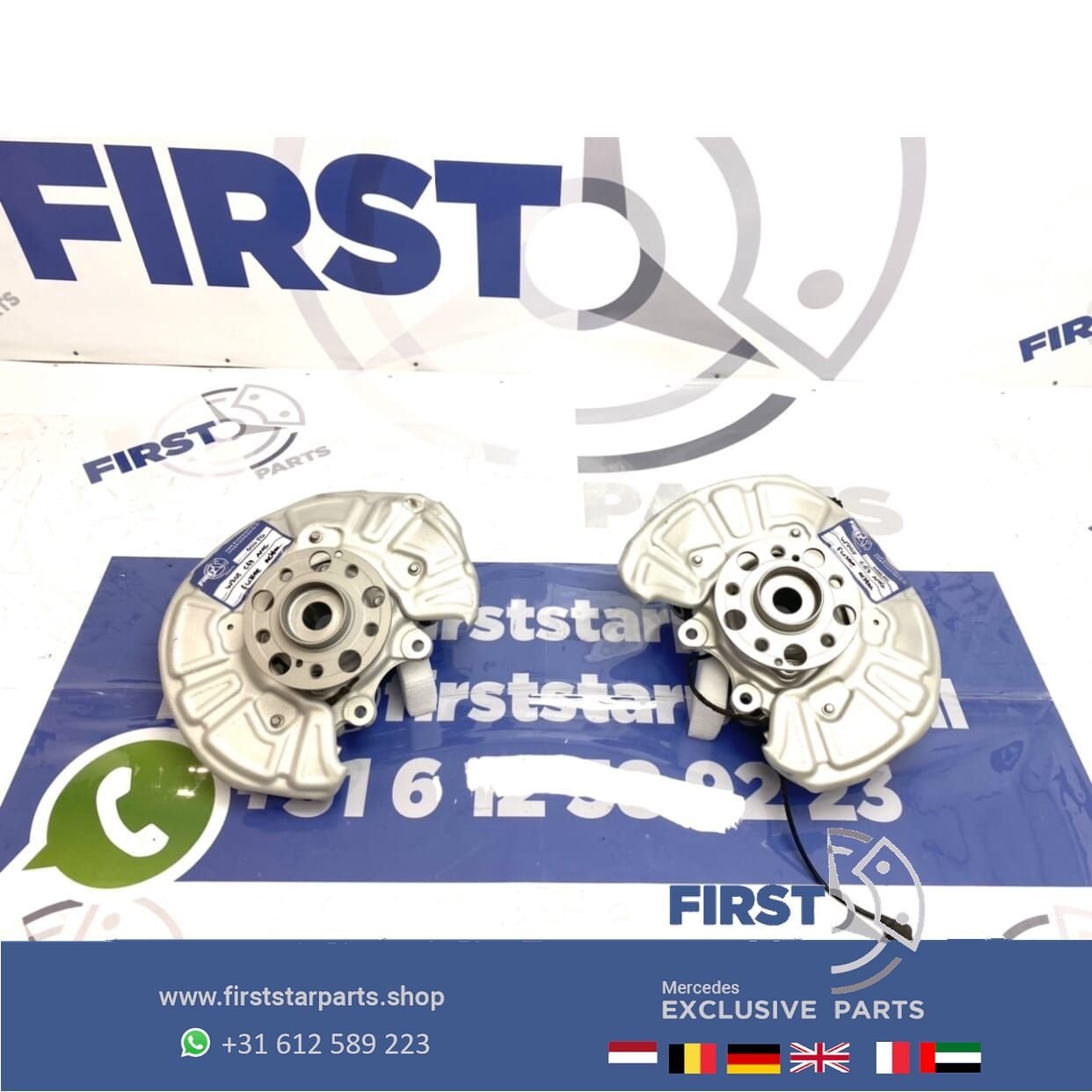W205 C63 C63s AMG FUSEE WIELLAGER LINKS + RECHTS ACHTER SET, Gebruikt, -, Ophalen of Verzenden, -