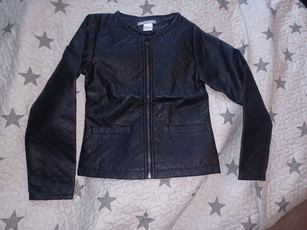 Une veste noire en simili taille 10 ans, Enlèvement ou Envoi, Fille