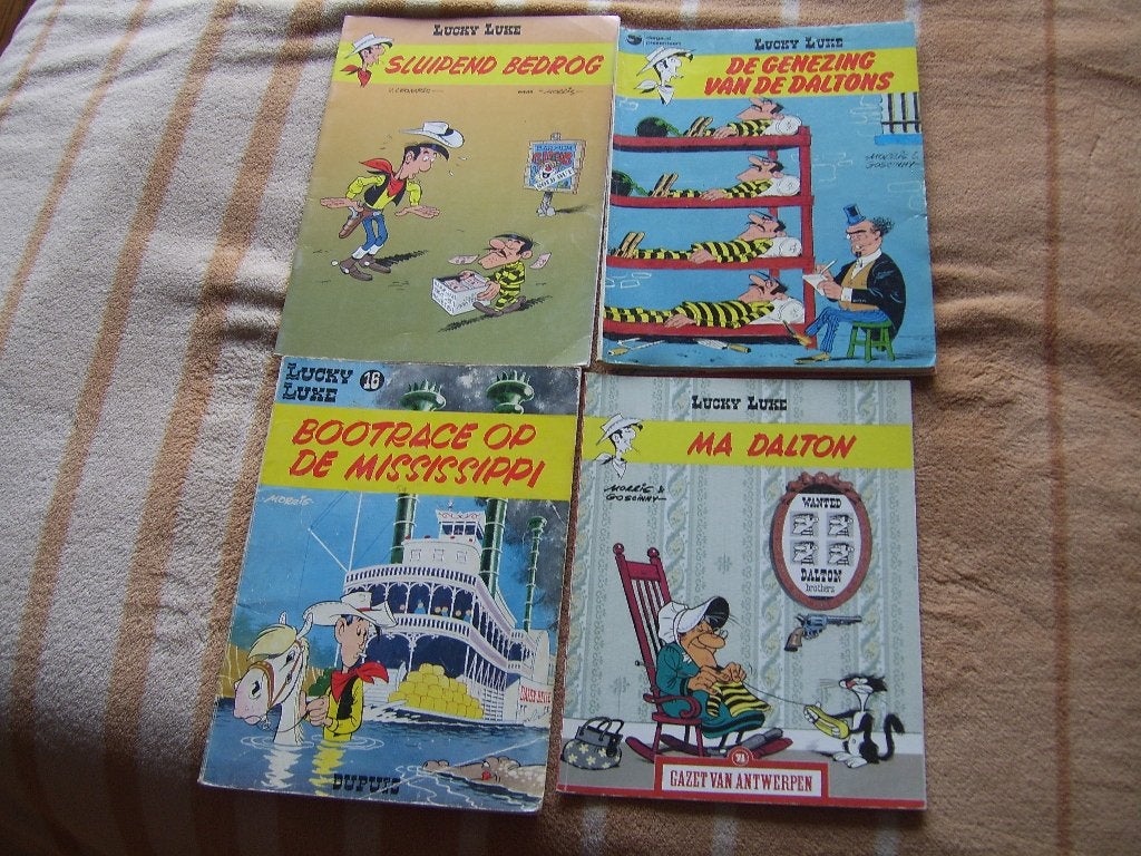 Stripverhalen van Lucky Luke, Meerdere stripboeken, Ophalen of Verzenden, Gelezen, Morris
