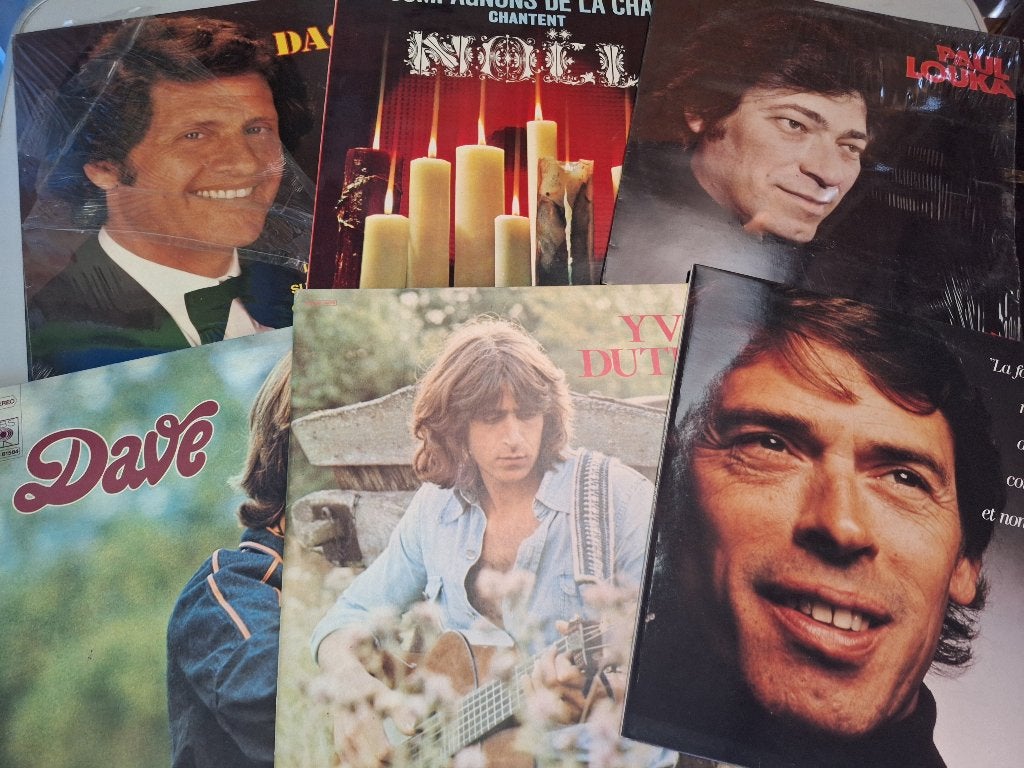 Lot 40 x Lp's Vinyl Chanson Française 33 RPM (10), Cd's en Dvd's, LP, Gebruikt, Pop, Ophalen of Verzenden