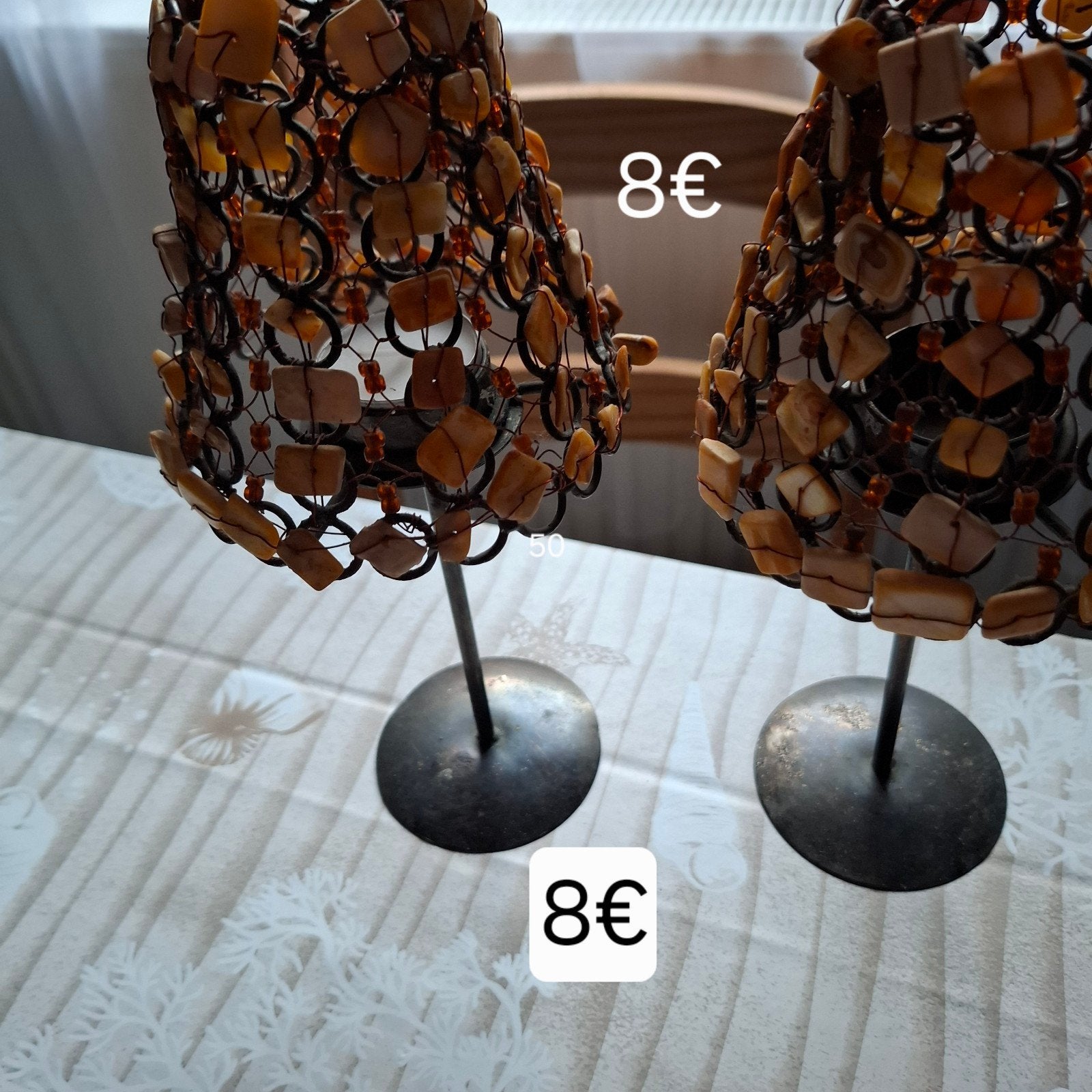 porte bougies  en métal, Enlèvement, Utilisé