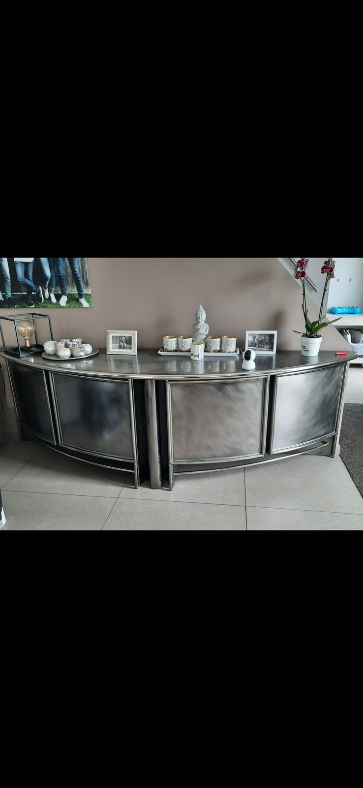 Te koop Inox dressoir, Huis en Inrichting, Ophalen, Met deur(en), 50 tot 100 cm, Zo goed als nieuw