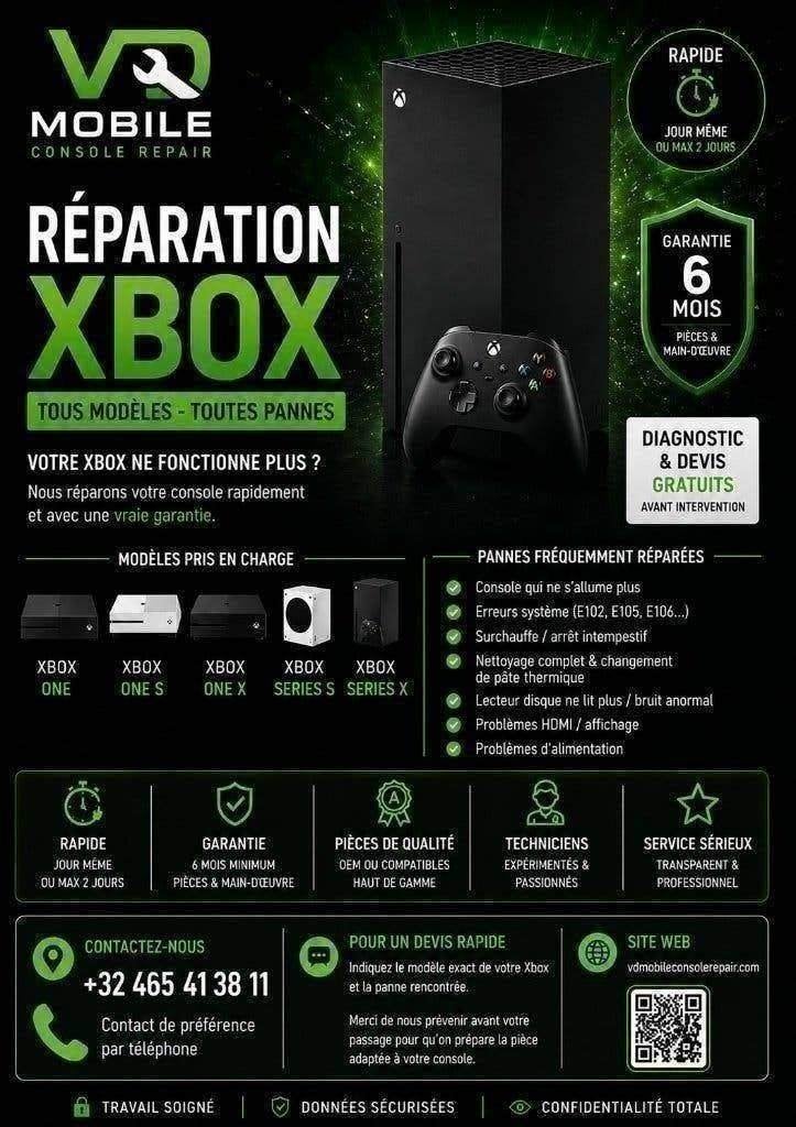 Réparation Xbox Series X / Series S, Ophalen of Verzenden, Refurbished