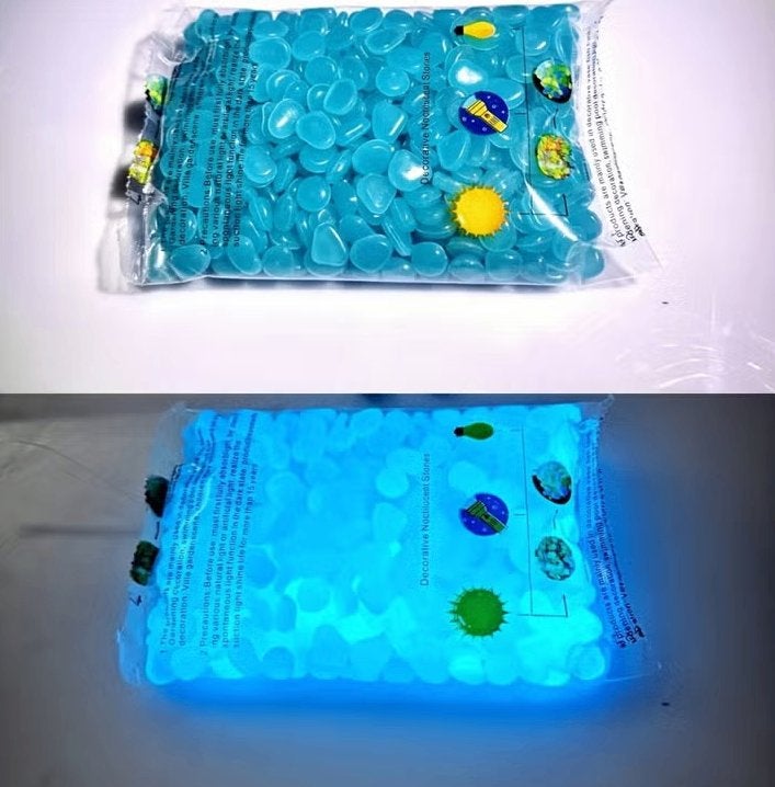 Prachtige lichtgevende steentjes set 100 stuks - Blauw, Tuin en Terras, Ophalen of Verzenden, Nieuw, Blauw, Grind
