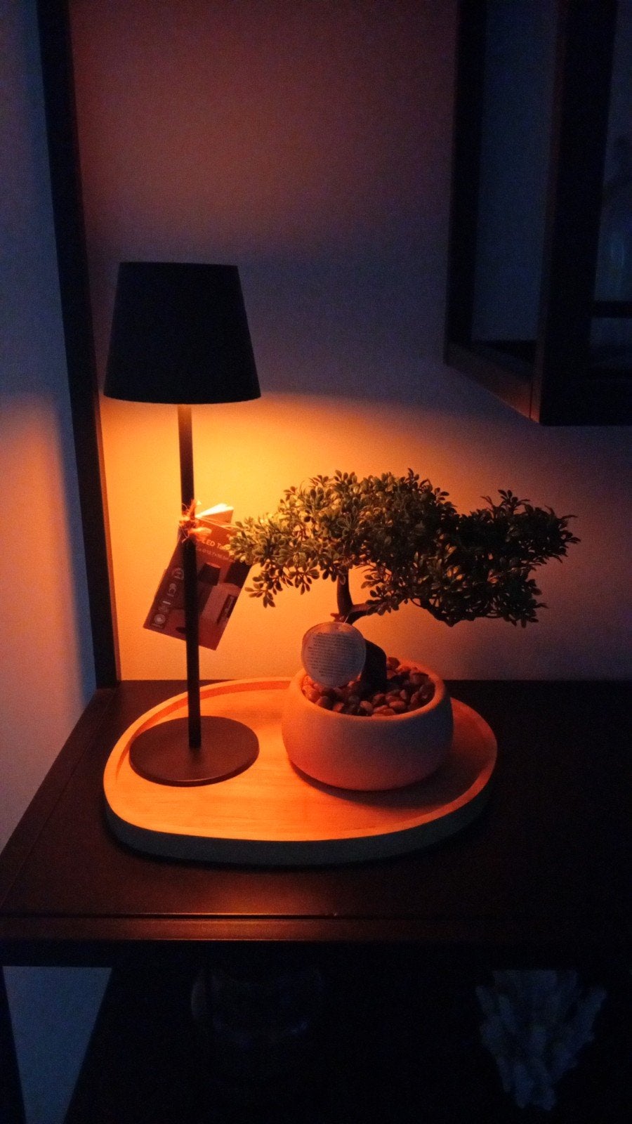 ledlamp verschillende kleuren met bonzai, 30 cm, Nieuw, Oplaadbaar, Ophalen of Verzenden