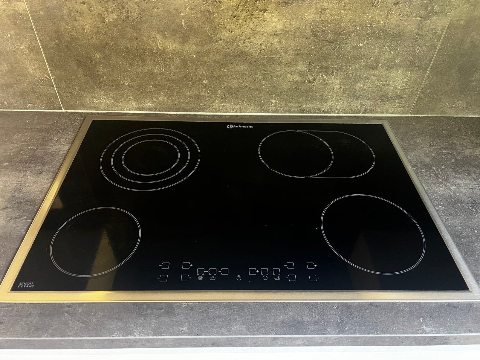 Bauknecht keramische inbouwkookplaat, 4 zones de cuisson, Enlèvement, Utilisé, Encastré