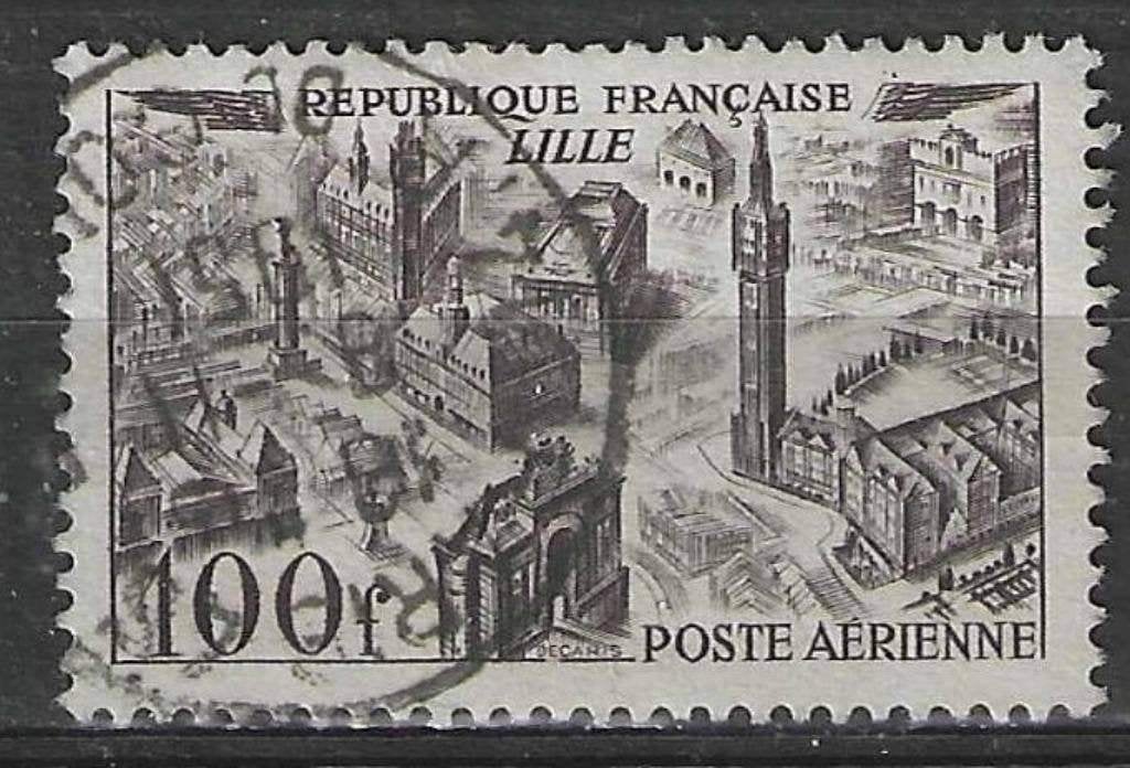 France 1949 - Yvert 24PA - Poste aérienne - Lille (ST), Envoi, Affranchi