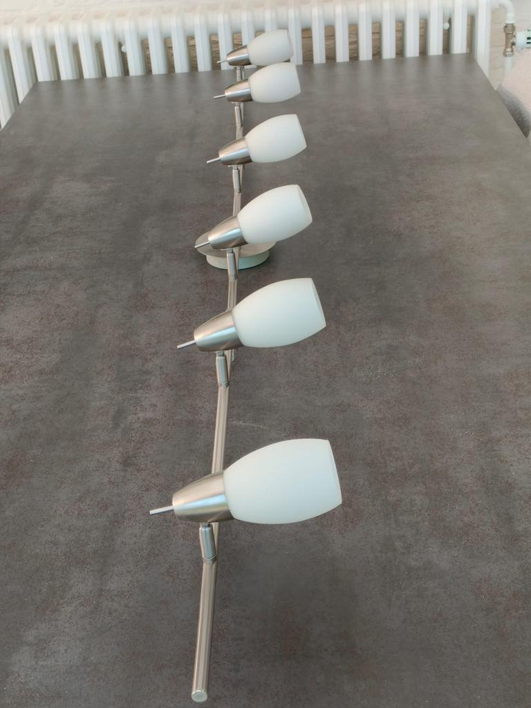 Wandarmatuur met 6 lichtpunten (spots fitting E14), Huis en Inrichting, Lampen | Spots, Ophalen, Zo goed als nieuw, Metaal, Verstelbaar