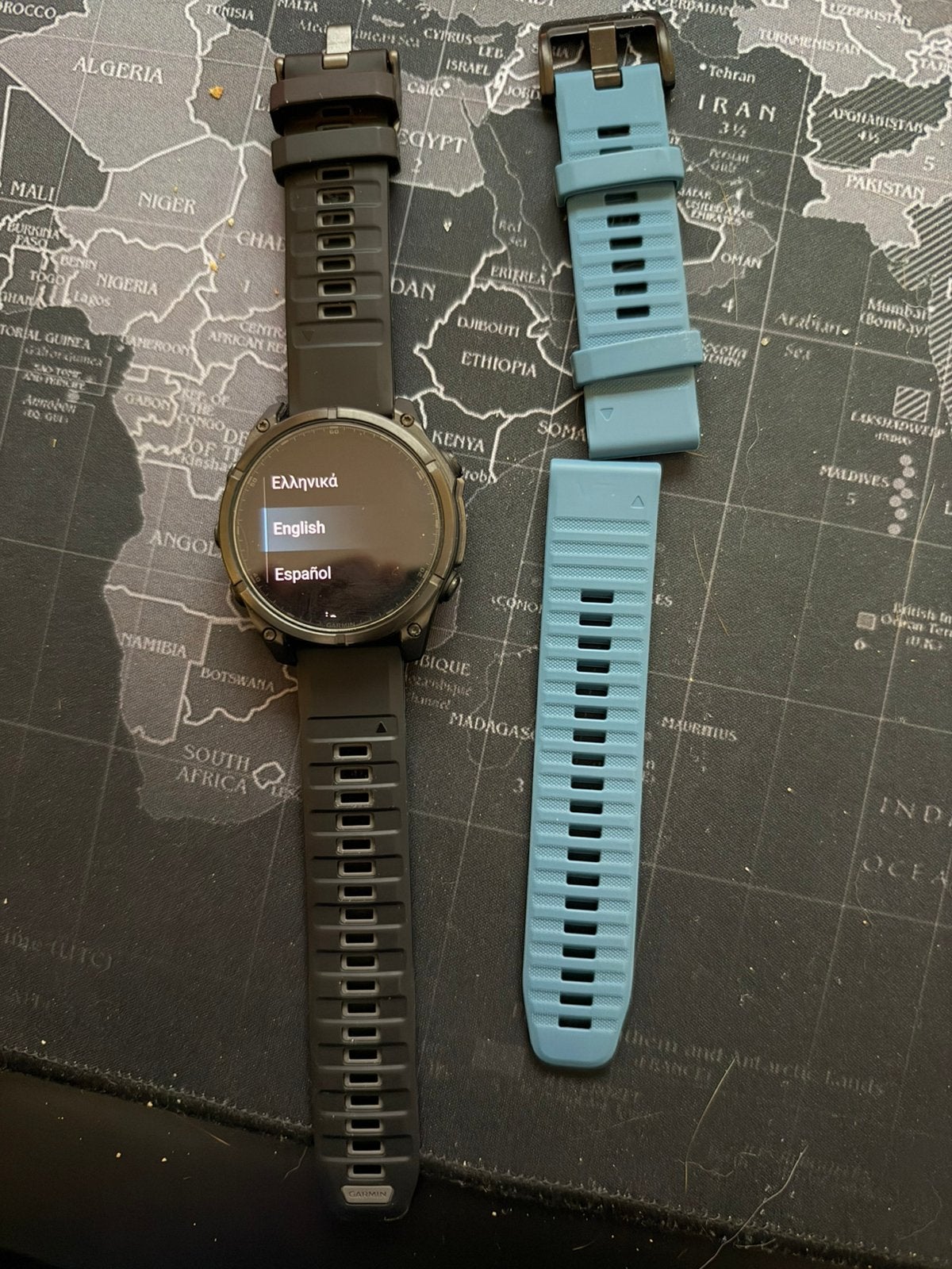 Garmin fenix 8 47MM amoled sapphire, Handtassen en Accessoires, Ophalen, Gebruikt, Stappen, Zwart