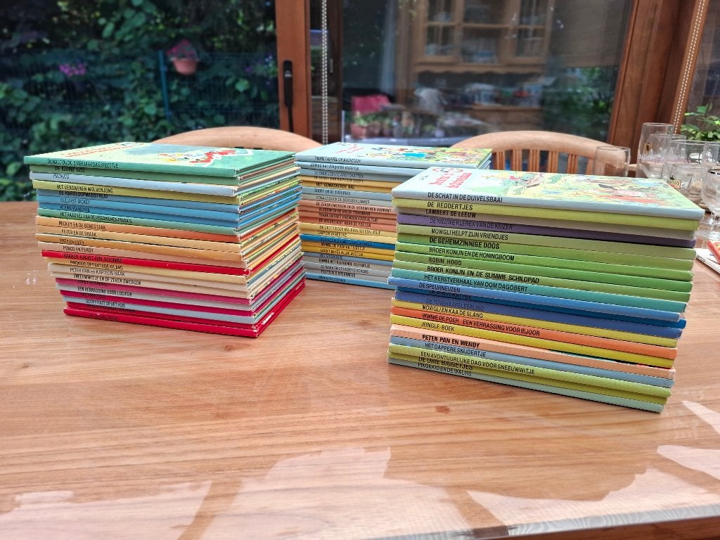 Collectie 64 vintage leesboeken Walt Dinsey, Boeken, Kinderboeken | Kleuters, Ophalen, Gelezen