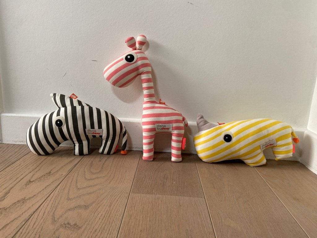 Set van 3 Knuffels Done by Deer, Enfants & Bébés, Enlèvement, Comme neuf, Girafe