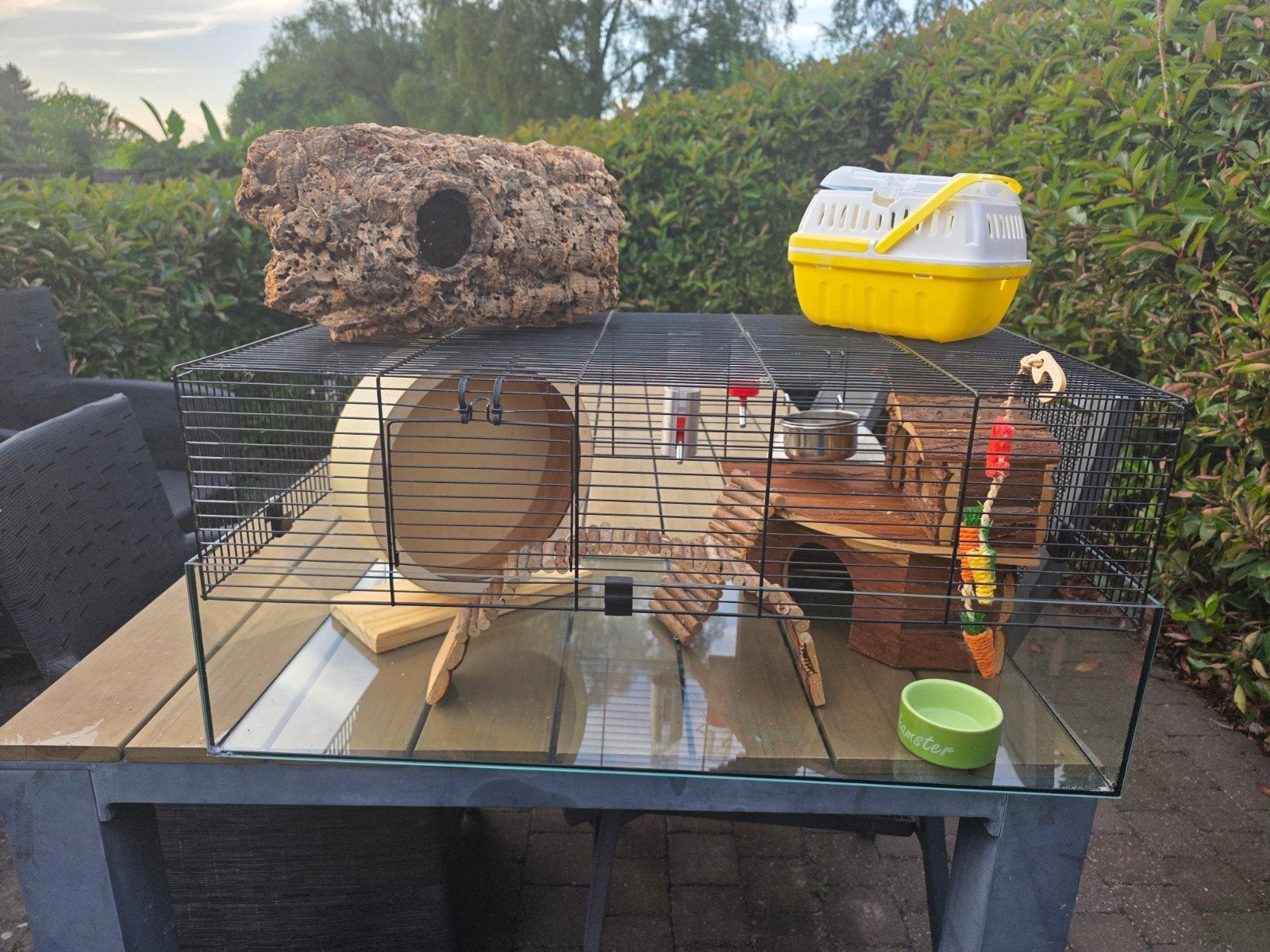 Hamsterkooi met veel toebehoren. L:76cm- B:47cm- H:34cm, Dieren en Toebehoren, Ophalen