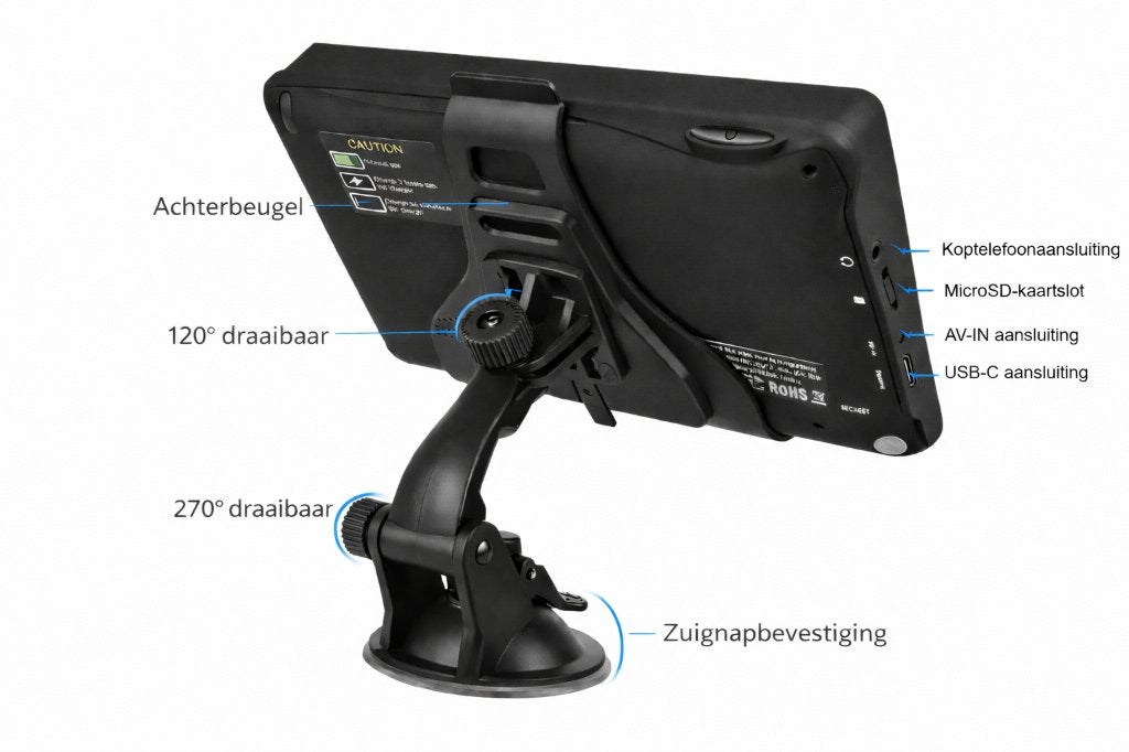 7" inch Auto, Camper GPS Navigatie Europa Kaarten.BLUETOOTH, Caravans en Kamperen, Info@drktech.be, Oosterwennel 35 Genk, Nieuw