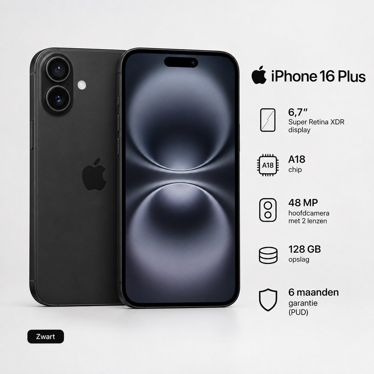 Iphone 16 plus 128 gb, Telecommunicatie, Ophalen, Zo goed als nieuw, 128 GB, IPhone 16