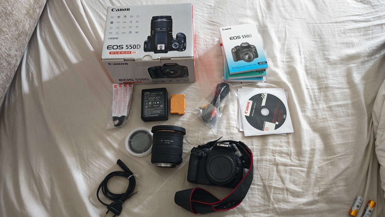 canon 550d + sigma 10-20mm, Audio, Tv en Foto, Beeldstabilisatie, Spiegelreflex, Canon, 10 megapixels