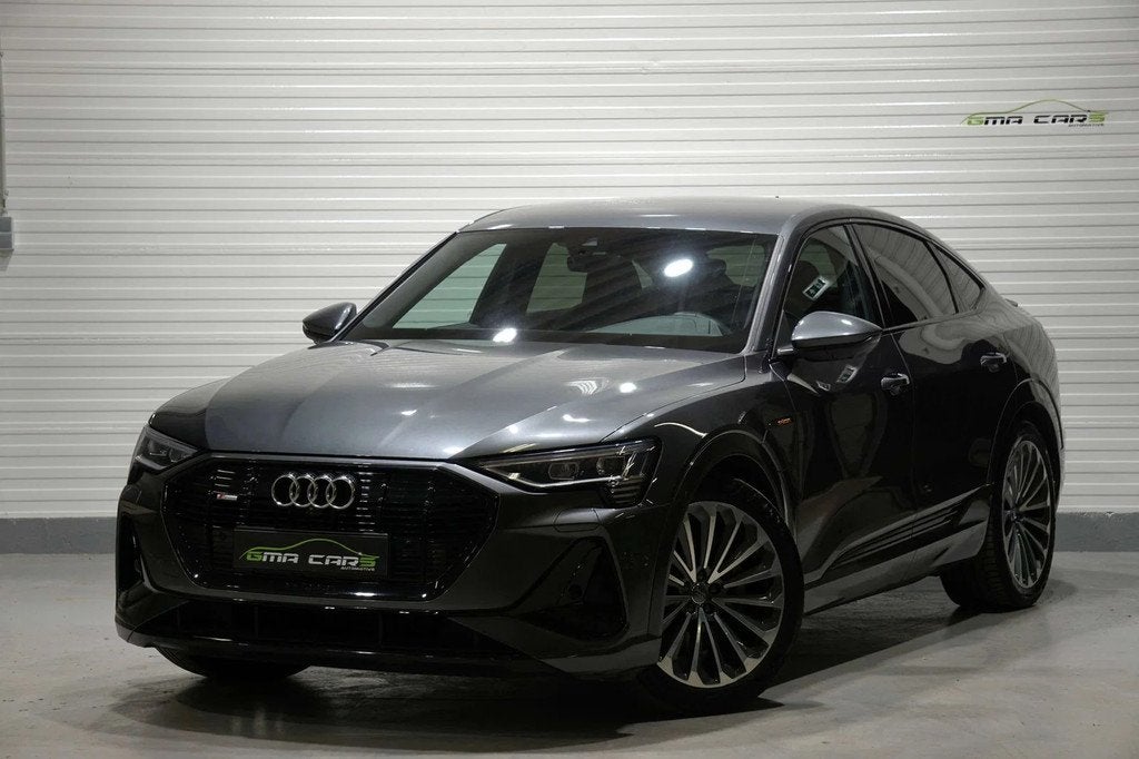 Audi e-tron E-Tron 71 kWh 50 Quattro S line-Navi-Leder-Led-3, Autos, Audi, Cuir, Argent ou Gris, Euro 6, Entreprise