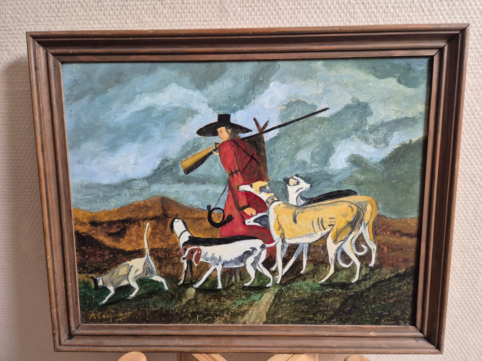 Schilderij van A. Coopmann, Antiquités & Art, Art | Peinture | Classique, Enlèvement ou Envoi