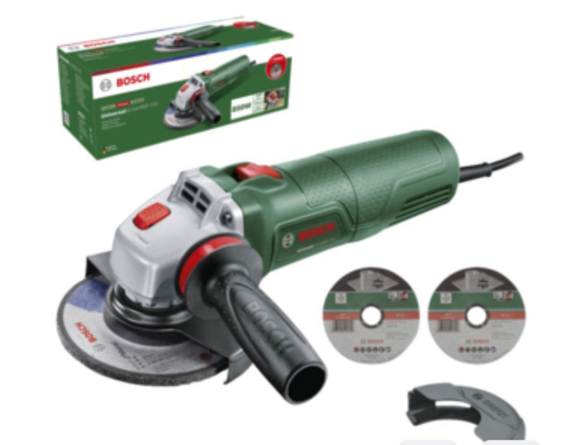 Bosch haakse slijper 125 mm UniversalGrind 850W, Doe-het-zelf en Bouw, Ophalen of Verzenden, Zo goed als nieuw