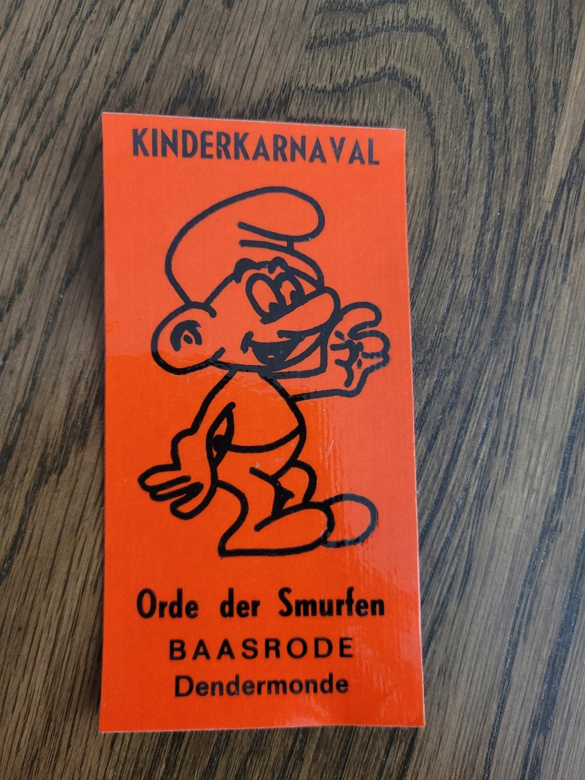 oude sticker de smurfen, Ophalen of Verzenden