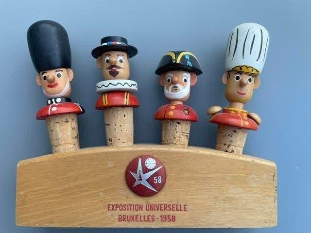 Bouchons de bouteilles vintage en bois expo 58 Bruxelles, Enlèvement ou Envoi