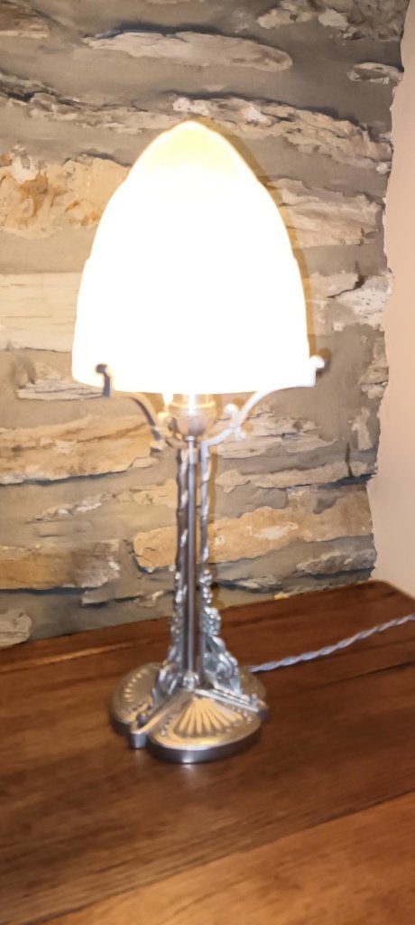 Lamp uit de Art Deco/Art Nouveau-periode, gesigneerd Degué., Antiek en Kunst, Ophalen of Verzenden