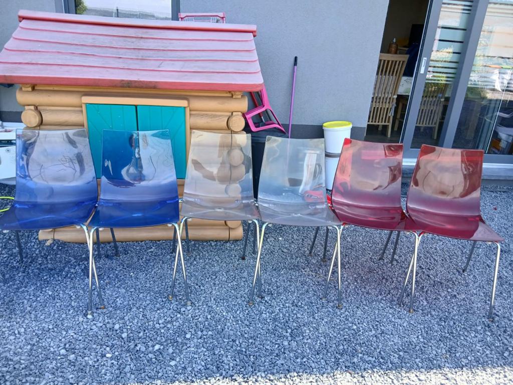 6 chaises de couleurs, Jardin & Terrasse, Enlèvement