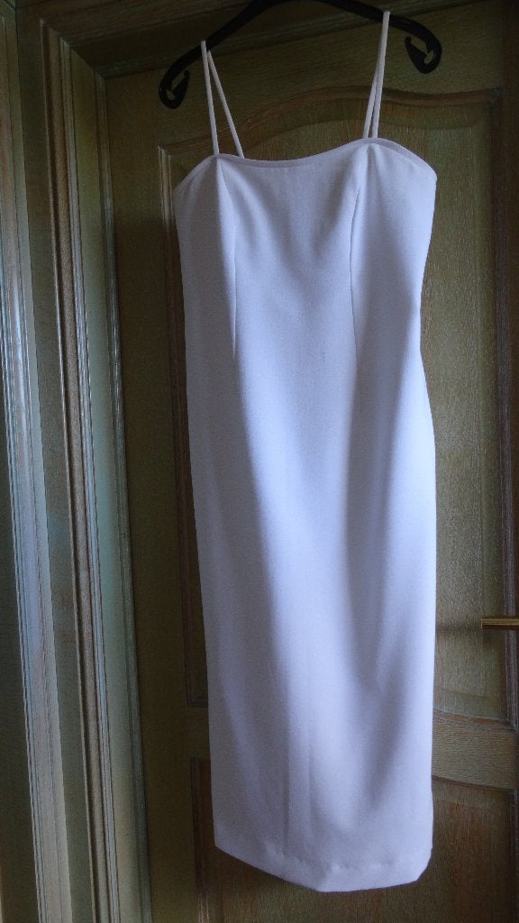 LANG WIT KLEED, Maat 38/40 (M), Galajurk, Wit, Ophalen of Verzenden