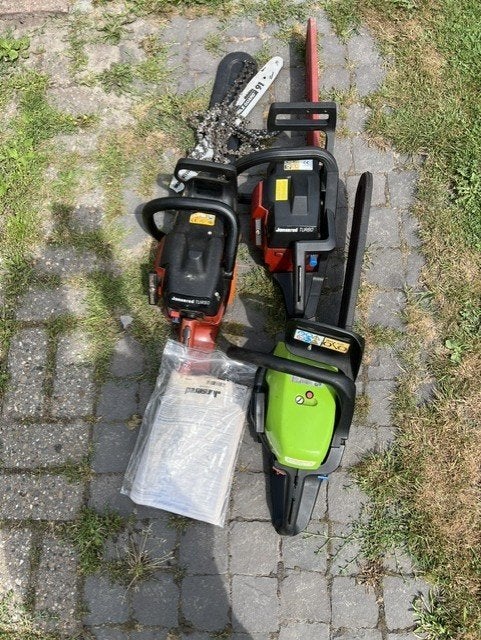 kettingzagen, Doe-het-zelf en Bouw, Gereedschap | Overige machines, Ophalen, Gebruikt