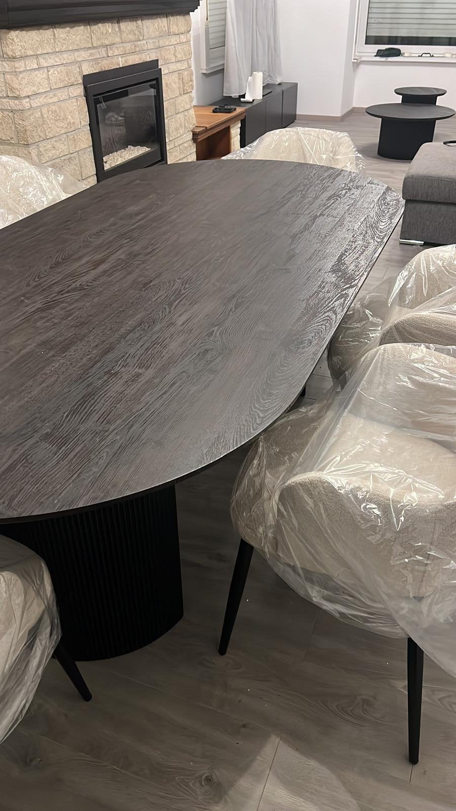 Eettafel 2m20 + 2 salontafels, Huis en Inrichting, Tafels | Eettafels, Ophalen of Verzenden