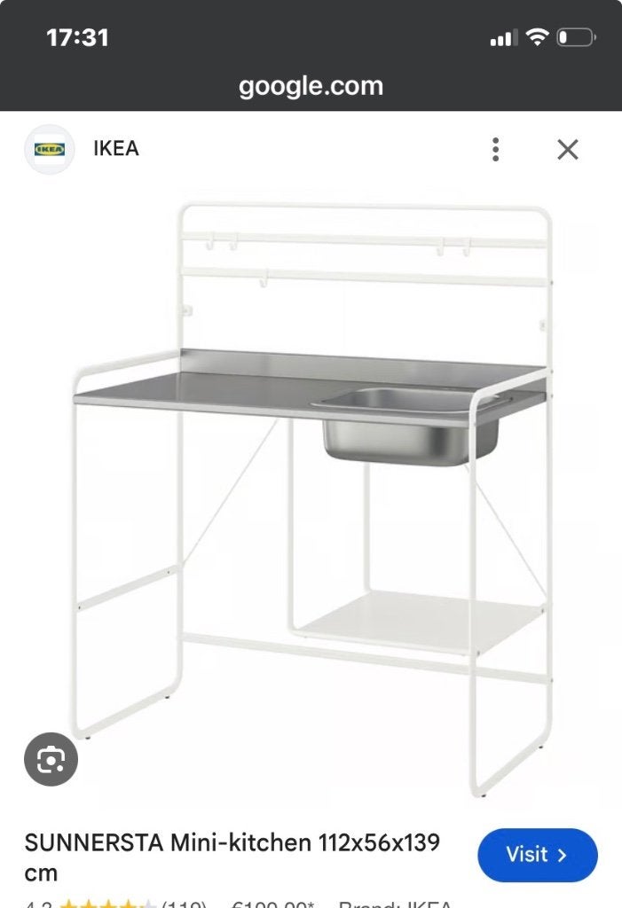 Kitchen, Maison & Meubles, Enlèvement ou Envoi, Comme neuf, Blanc, Acier ou Inox