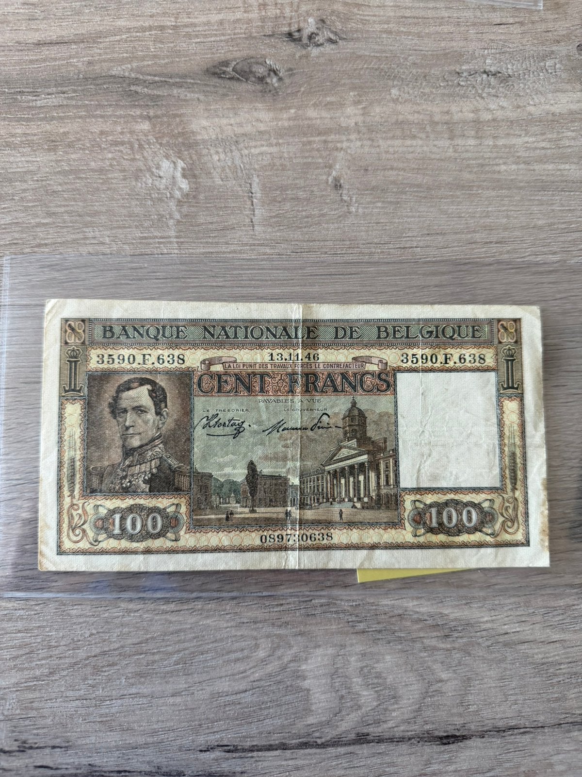 100 francs Dynastie 1946 !, Timbres & Monnaies, Billets de banque | Europe | Billets non-euro, Enlèvement ou Envoi
