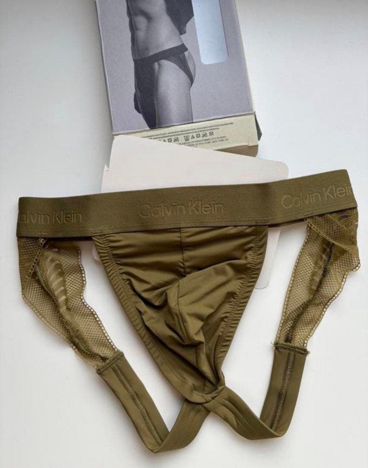 Jock en dentelle en microfibre Calvin Klein, Enlèvement ou Envoi, Vert, Slip
