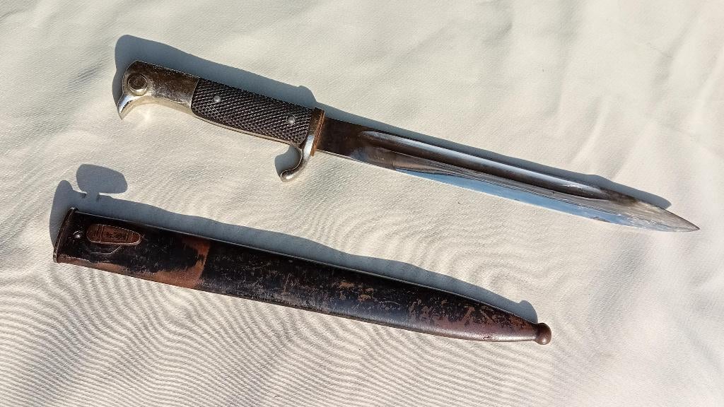 Duitse bajonet k98 WO2 Anton Wingen Solingen, Verzamelen, Militaria | Tweede Wereldoorlog, Ophalen of Verzenden, Landmacht, Mes of Dolk