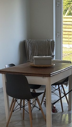 Tafel en stoelen, Maison & Meubles, Tables | Tables à manger, Cinq personnes ou plus, Enlèvement, Utilisé, Rectangulaire