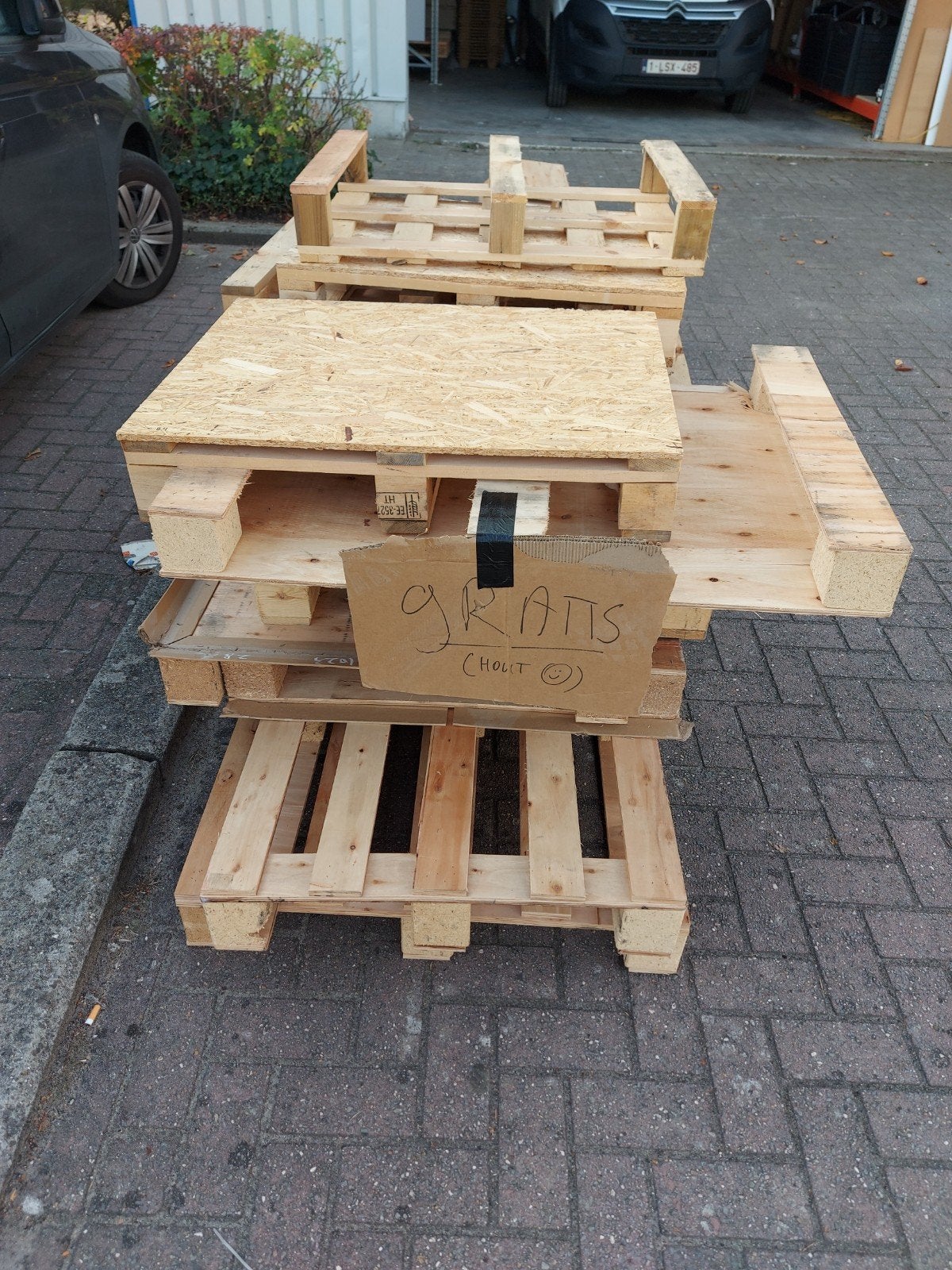 gratis hout, Ophalen