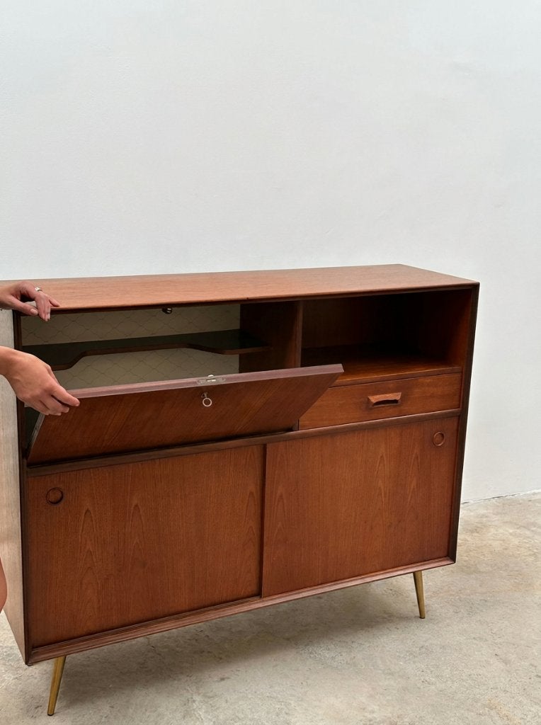 Vintage Mid-Century Sidetable (Jaren '60), Ophalen, Gebruikt, 100 tot 150 cm, Minder dan 150 cm