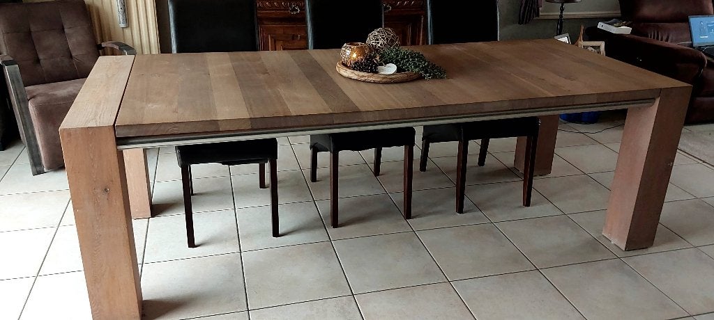 landelijke grote tafel 235x96 cm, Huis en Inrichting, Tafels | Eettafels, Ophalen, Gebruikt, 50 tot 100 cm, Landelijk