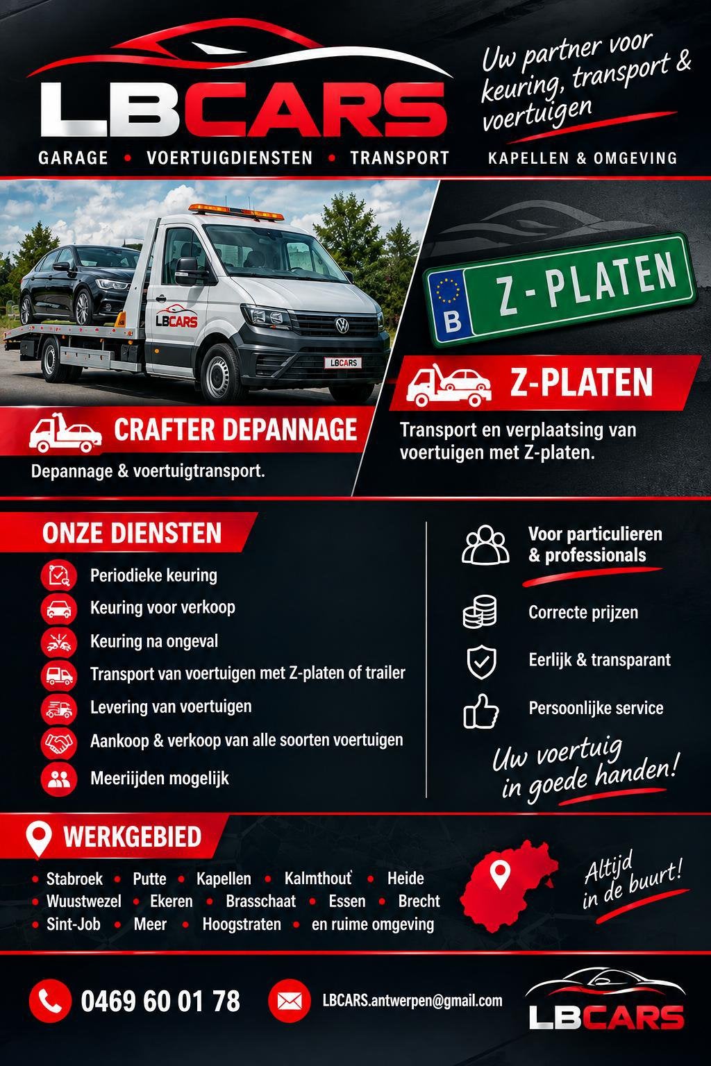 LBCARS – Keuring, transport&voertuigen | Kapellen&omgeving, Bedrijf, Te koop