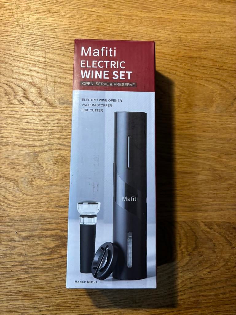 Mafiti electric wine set, Ophalen, Zo goed als nieuw