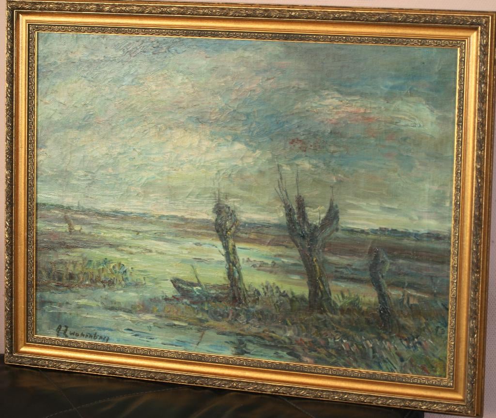 A. Zwanenberg - Schilderij olie op doek, Ophalen of Verzenden