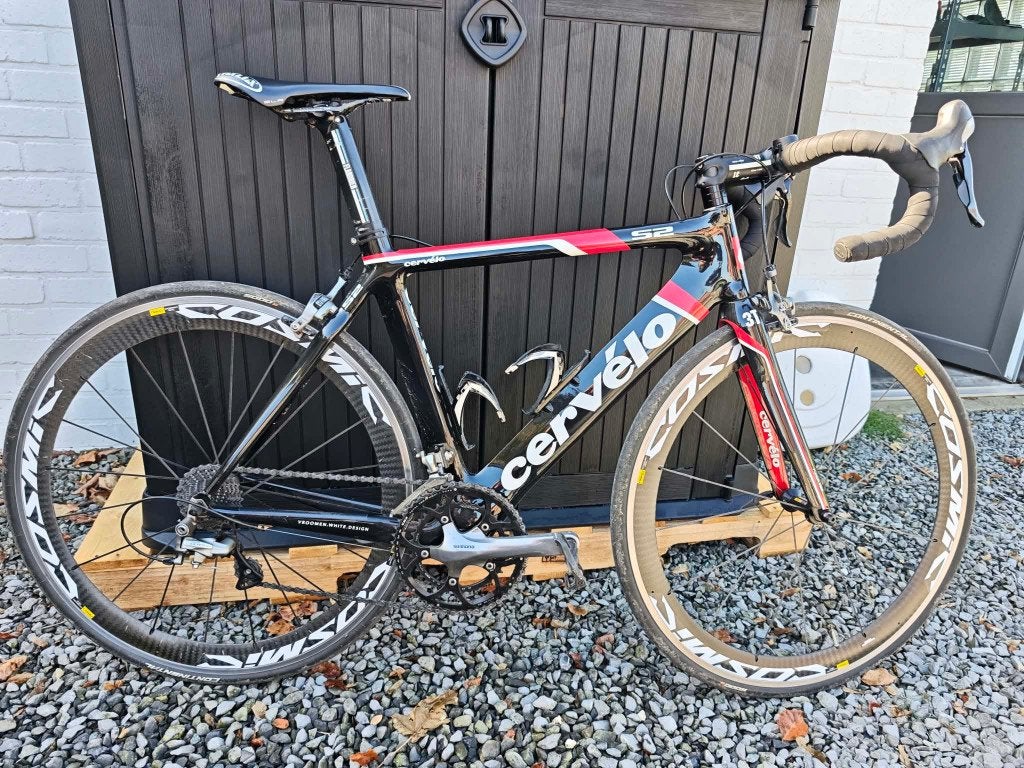 cervelo s2 - cosmic wielen - ultrega - maat 54, Velgrem, Zo goed als nieuw, Meer dan 20 versnellingen, 53 tot 57 cm