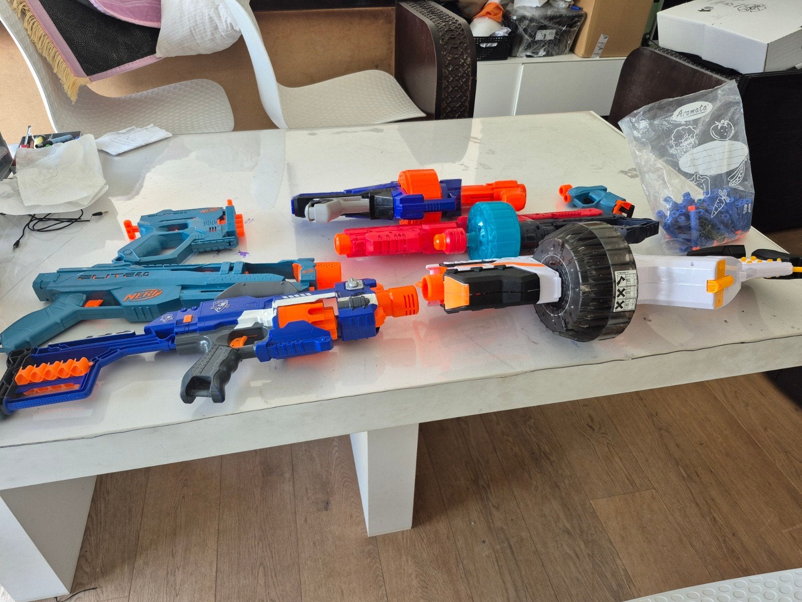 Lot de 7 fusils Nerf, Enlèvement, Comme neuf
