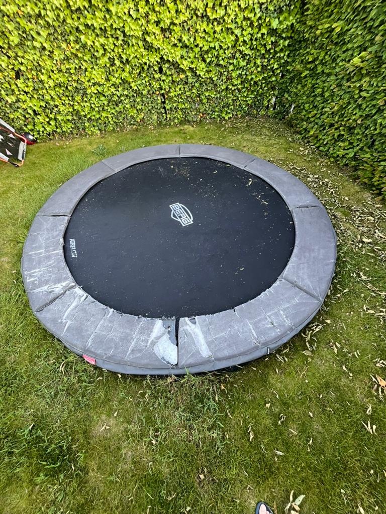Trampoline Berg 3m30, Ophalen, Gebruikt