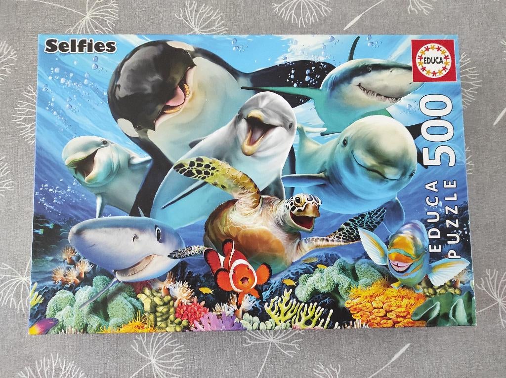puzzel zeedieren, Hobby en Vrije tijd, Denksport en Puzzels, Ophalen of Verzenden, 500 t/m 1500 stukjes, Gebruikt, Legpuzzel