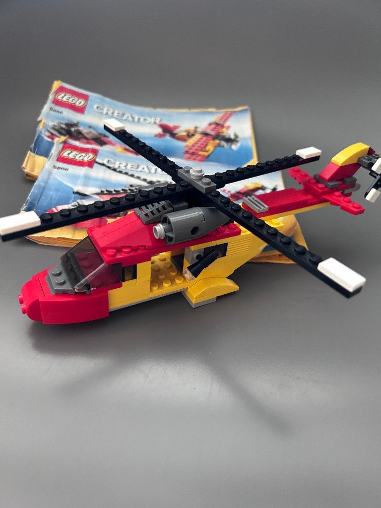 Lego Creator 3 en 1 - 5866 L'hélicoptère de secours, Ophalen, Gebruikt, Lego, Inclusief instructies