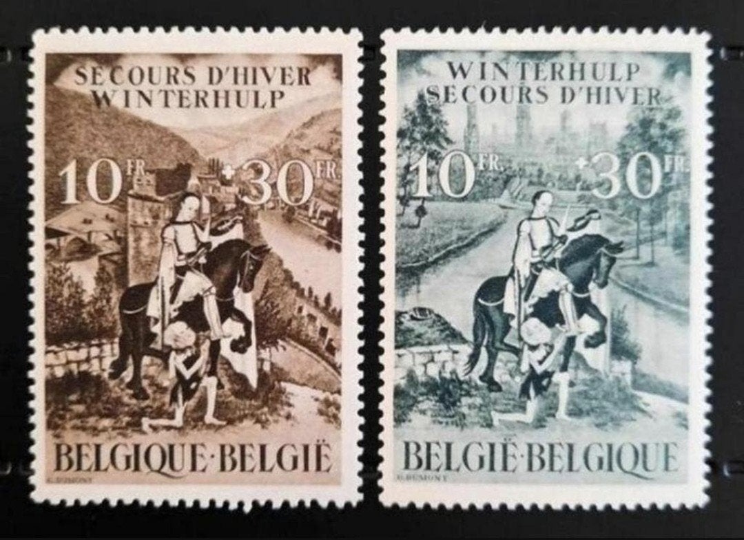 Belgique : OBP 639/40 ** Secours d'hiver No 8 1944., Timbres & Monnaies, Sans timbre, Neuf, Enlèvement ou Envoi, Non oblitéré