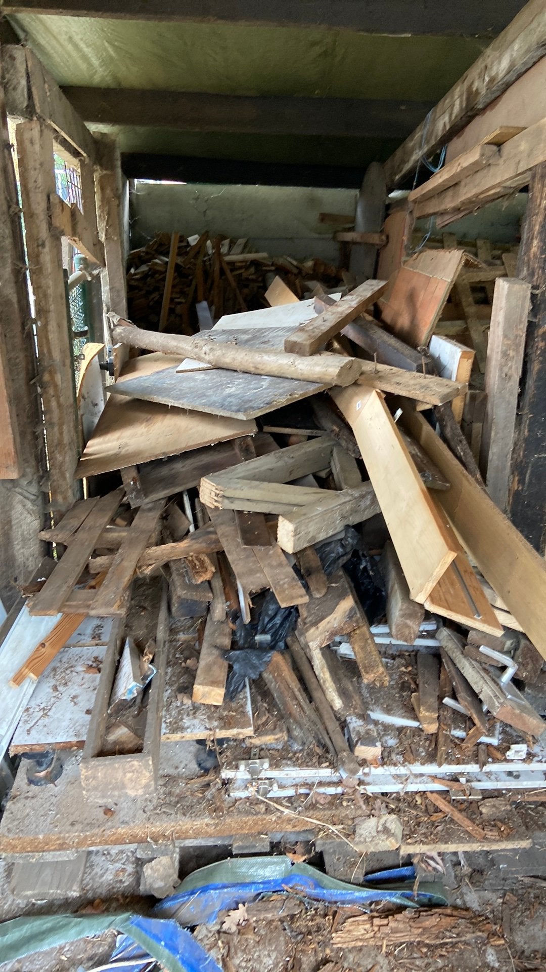 Gratis hout, Ophalen