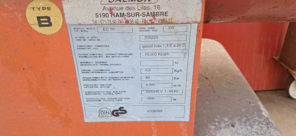 Canon à chaleur, Enlèvement, Utilisé, 800 watts ou plus, Autres types