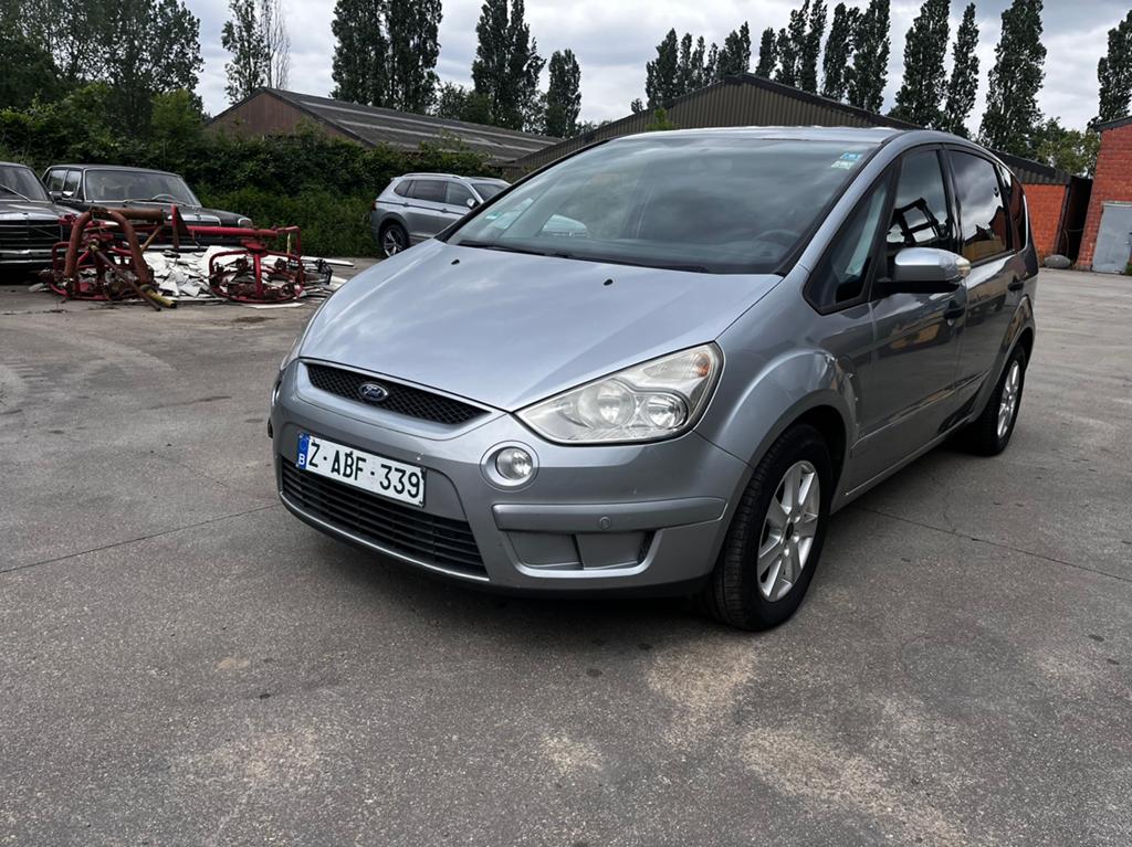 FORD S-MAX 7 PLATS BENZINE VAN 2008 MET 120KM, Auto's, Voorwielaandrijving, Zwart, Bedrijf, Handgeschakeld