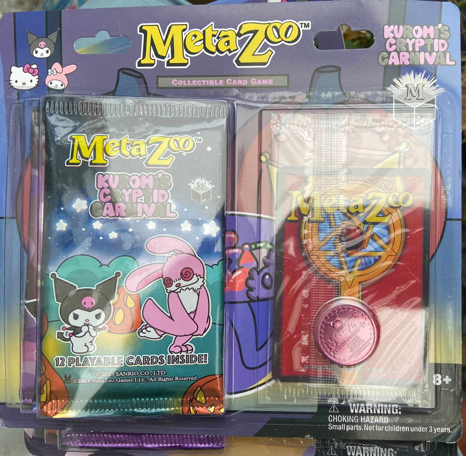 MetaZoo Kuromi’s cryptid carnival: pakketje3x12, coin,tarrot, Verzamelen, Speelkaarten, Jokers en Kwartetten, Ophalen, Zo goed als nieuw